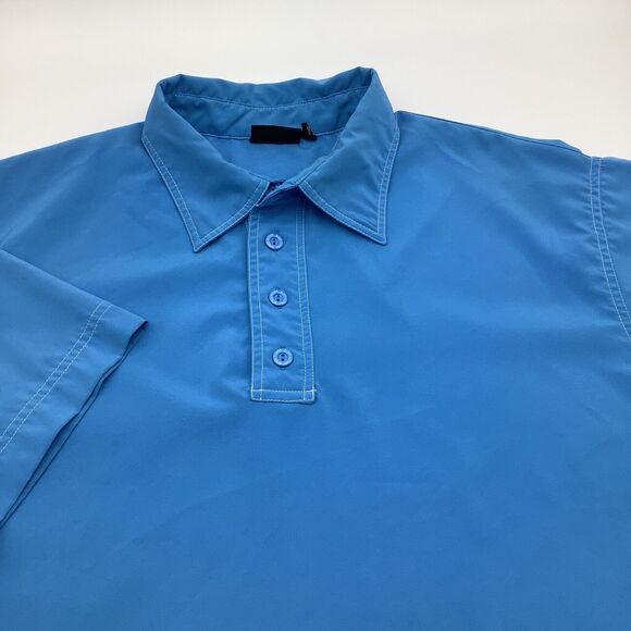 Black Clover Live‎ Lucky Mens Short Sleeve Golf Polo Blue Size Large - Picture 1 of 8